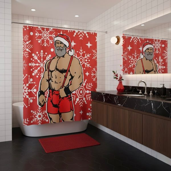 Santa 2023, Shower Curtain