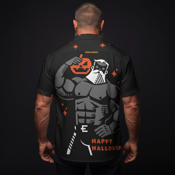 Happy Halloween All-Over Printed satin Shirt