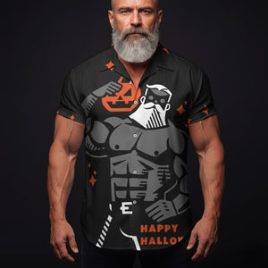 Happy Halloween All-Over Printed satin Shirt