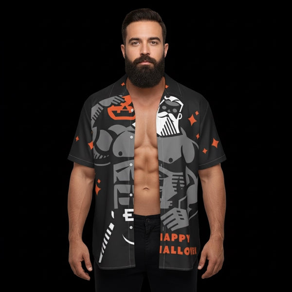 Happy Halloween All-Over Printed satin Shirt