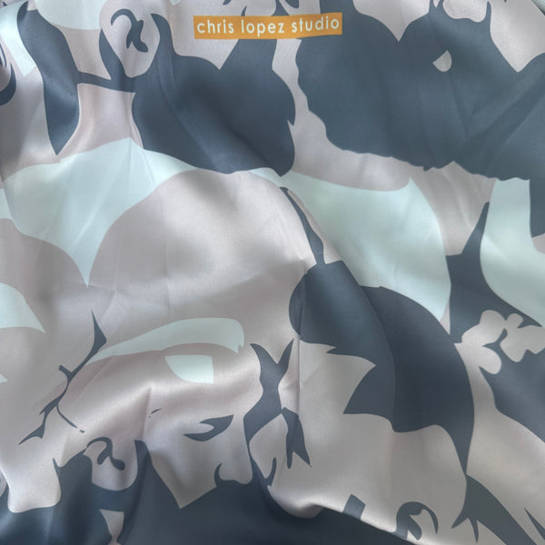 Beard Rush, All-Over Printed Imitation Silk Short-Sleeved Shirt