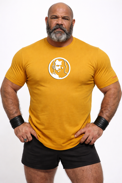 Icon, Rubber Patch on Ginger Tshirt