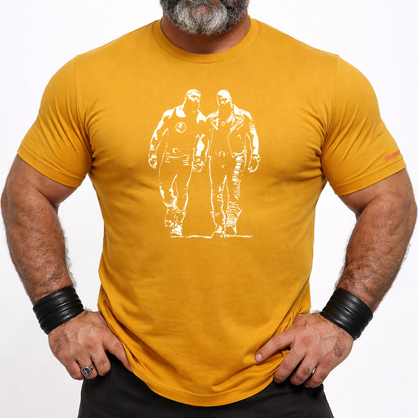 Two Men One Truth, hand printed T-shirt