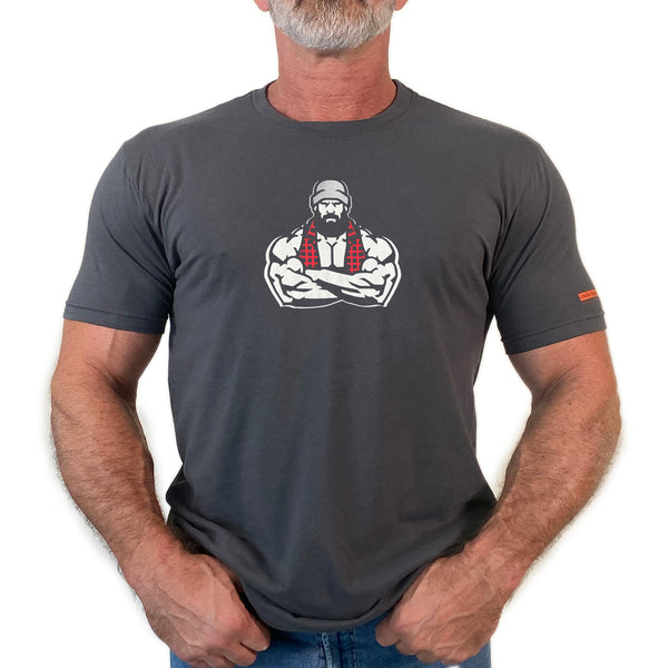 Big Lumberjack, hand printed T-shirt and Tank Top.