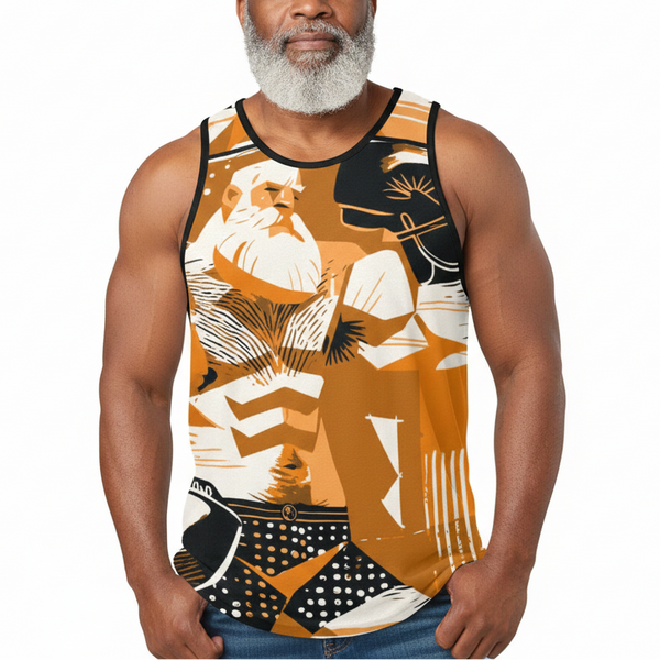 Old Boxer, All Over Printed Tank Top