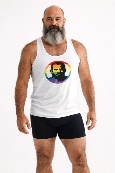 Icon, Pride White All Over Printed Tank Top