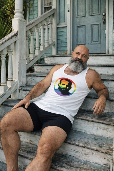 Icon, Pride White All Over Printed Tank Top