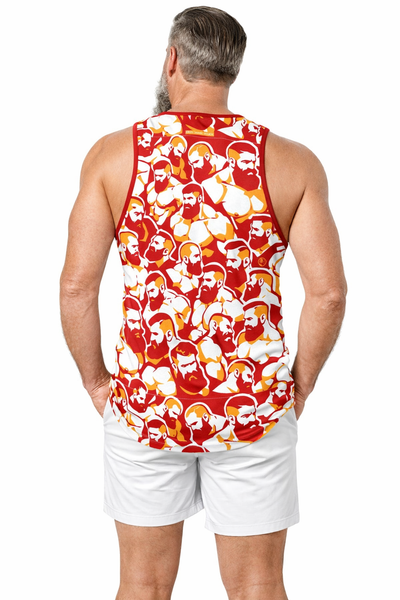 Red Hot Bearded, All Over Print Tank Top