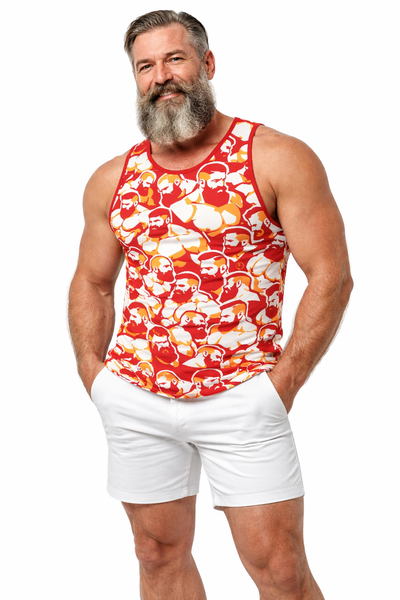 Red Hot Bearded, All Over Print Tank Top