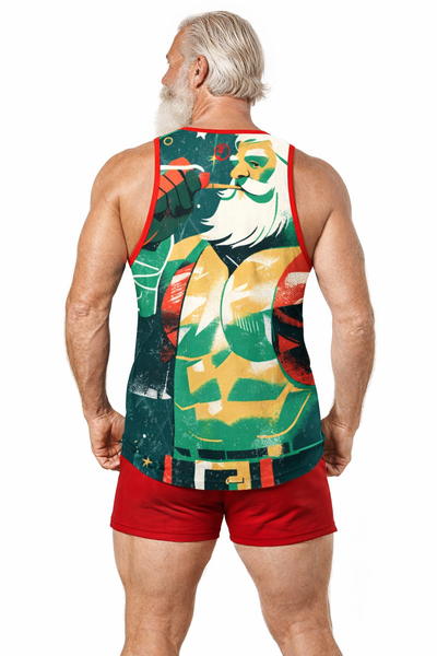 Smoking Santa, All Over Printed Tank Top