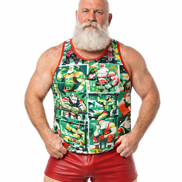 So Many Santas, All Over Printed Tank Top
