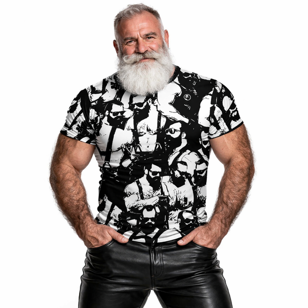 Bar Hopping, All Over Printed Cotton T-shirt