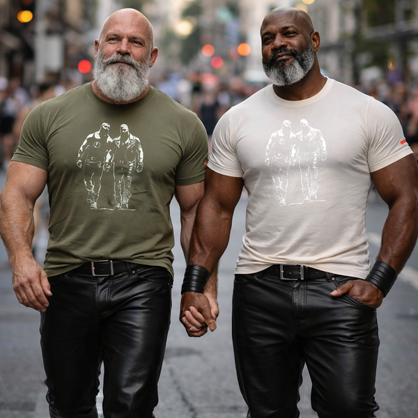 Two Men One Truth, hand printed T-shirt