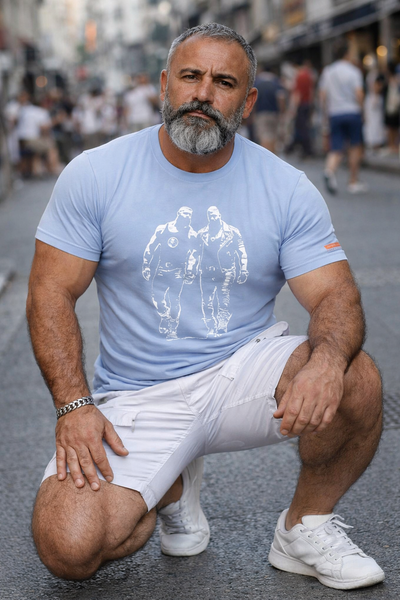 Two Men One Truth, hand printed T-shirt