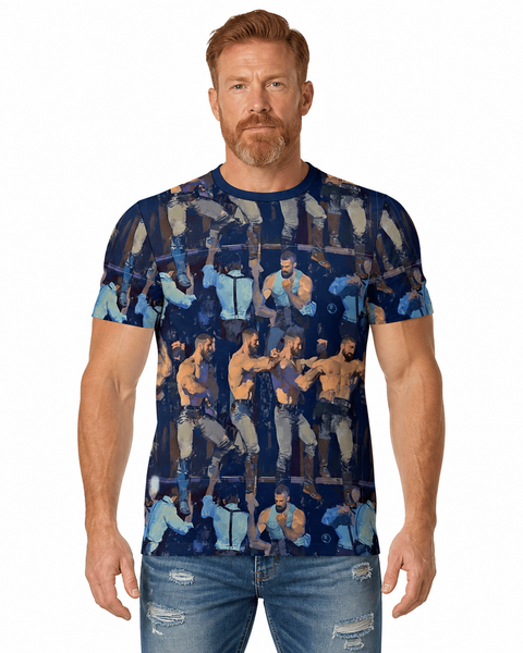 Party Time, All Over Printed Cotton T-shirt