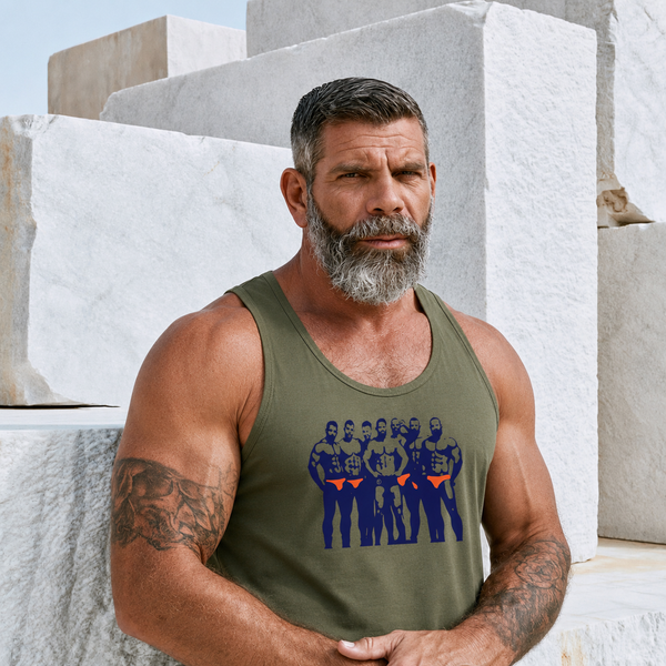 Beach Guys, hand printed T-shirt & Tank Top (Colors)