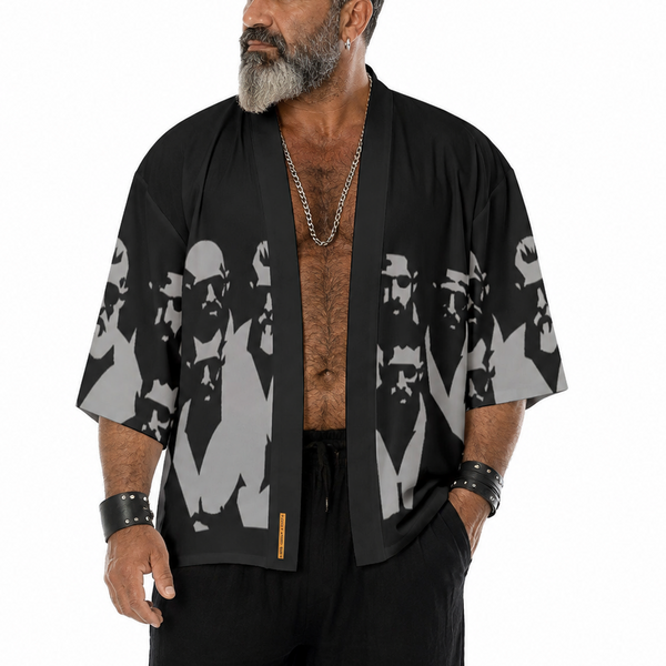 Clubbers,All-Over Printed Kimono Shirt