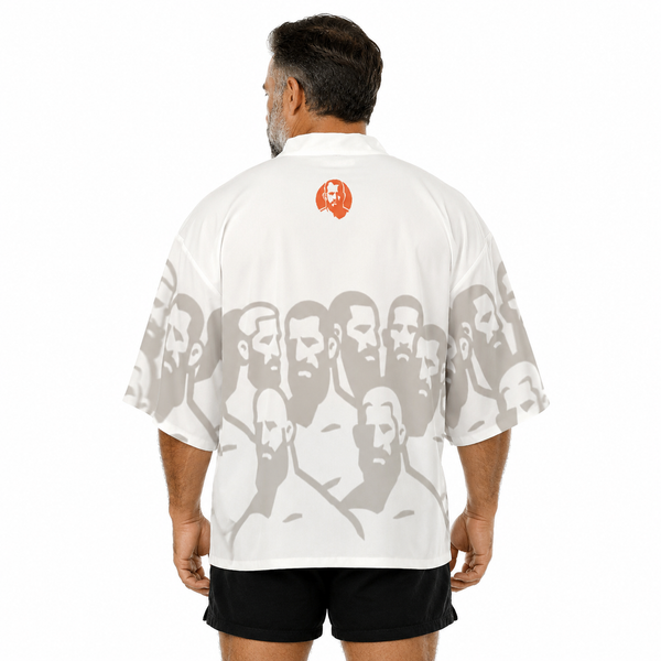 Crowded, All-Over Printed Kimono Shirt