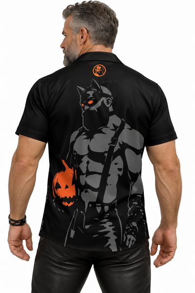Trick or Treat 1, All-Over Printed Imitation Silk Short-Sleeved Shirt