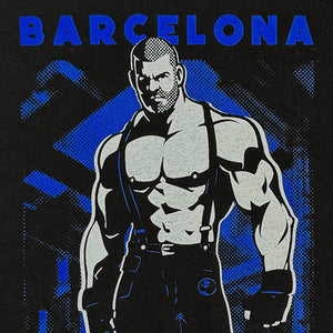 "Traveling Joe" Barcelona, Hand printed Tshirt and Tank Top