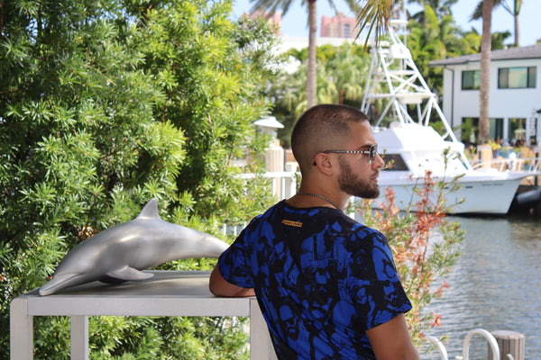 Bar Hopping (Blue), All over printed Tshirt and Tank Top