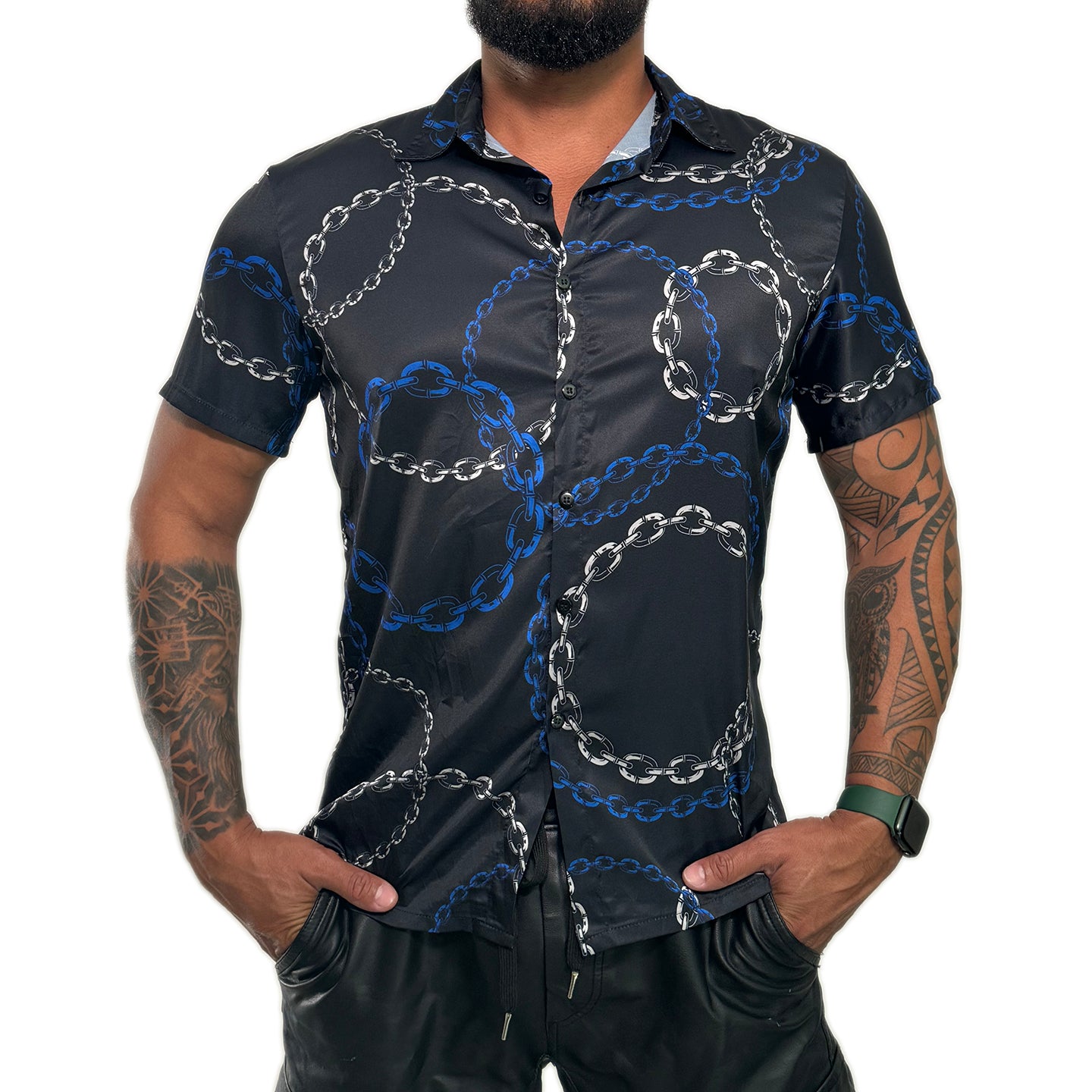 Enchained, Satin Fitted Shirt