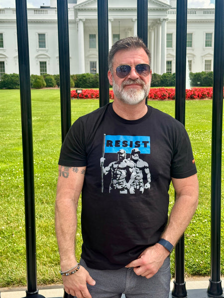 Resist, hand printed T-shirt and Tank Top