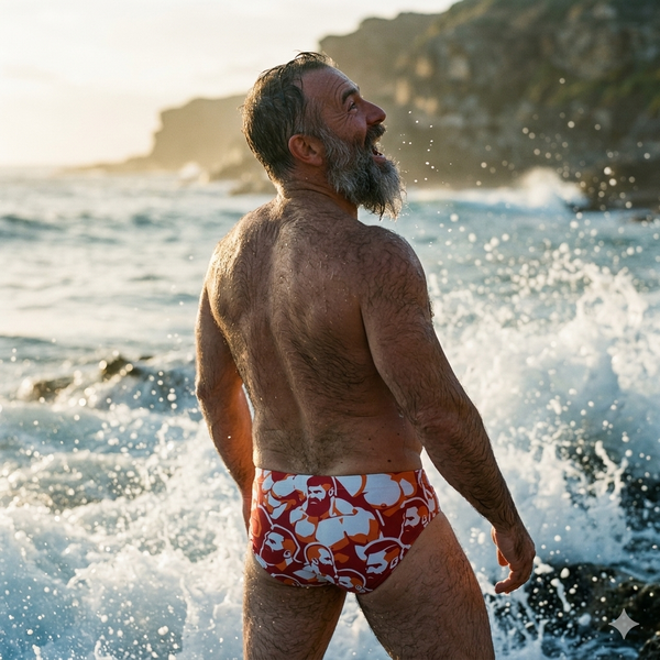 Red Hot Bearded Swimsuit