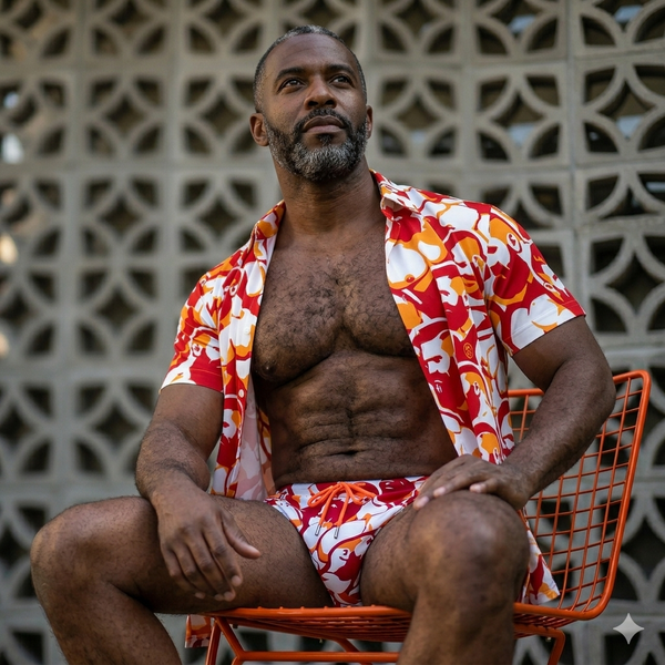 Red Hot Bearded Swimsuit
