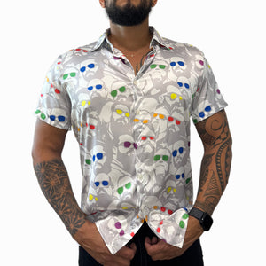 Bright Days Satin Fitted Shirt