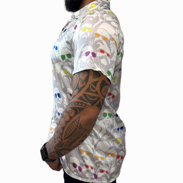 Bright Days Satin Fitted Shirt