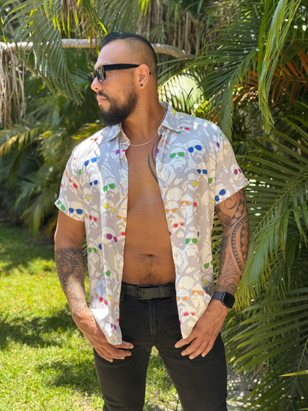 Bright Days Satin Fitted Shirt