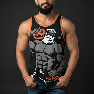Big Happy Halloween All Over Printed Tank Top