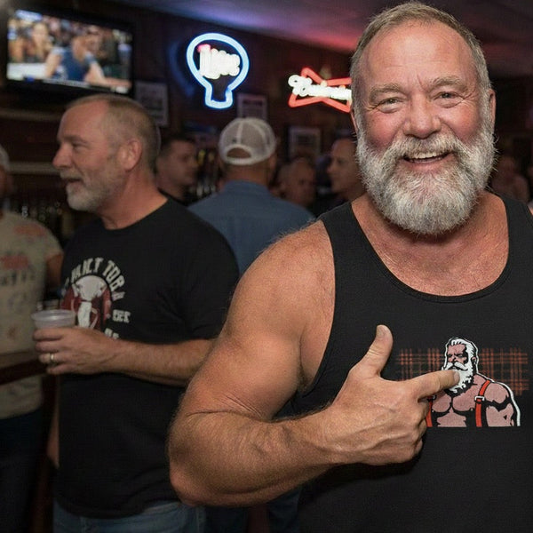 Santa 2025, hand printed T-shirt and Tank Top.