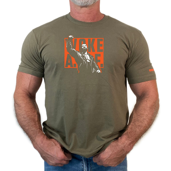 Woke, hand printed T-shirt and Tank Top.