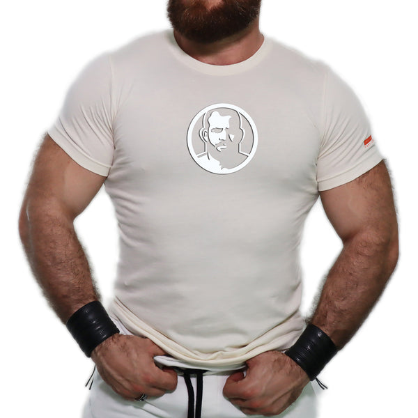 Icon, Rubber Patch on Natural Tshirt