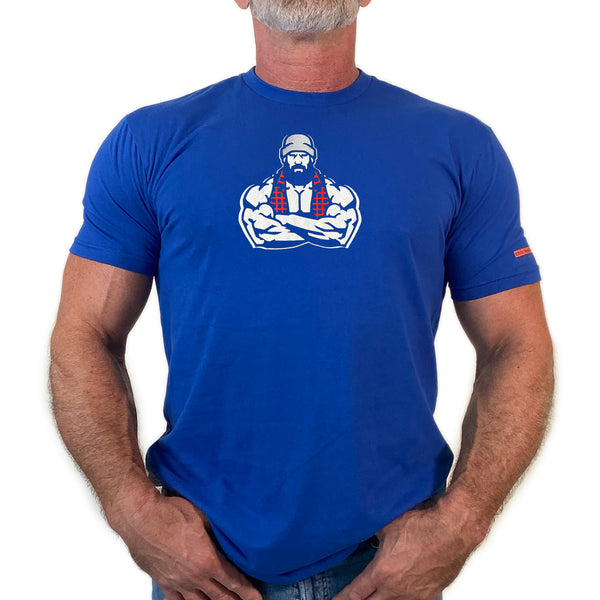 Big Lumberjack, hand printed T-shirt and Tank Top.