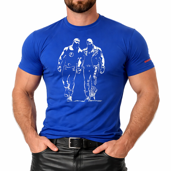 Two Men One Truth, hand printed T-shirt