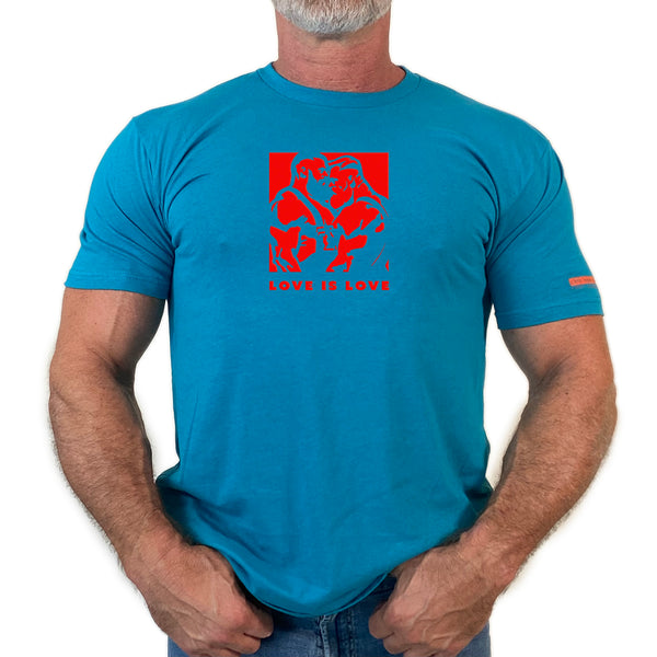 Love Is Love, hand printed T-shirt and Tank Top.