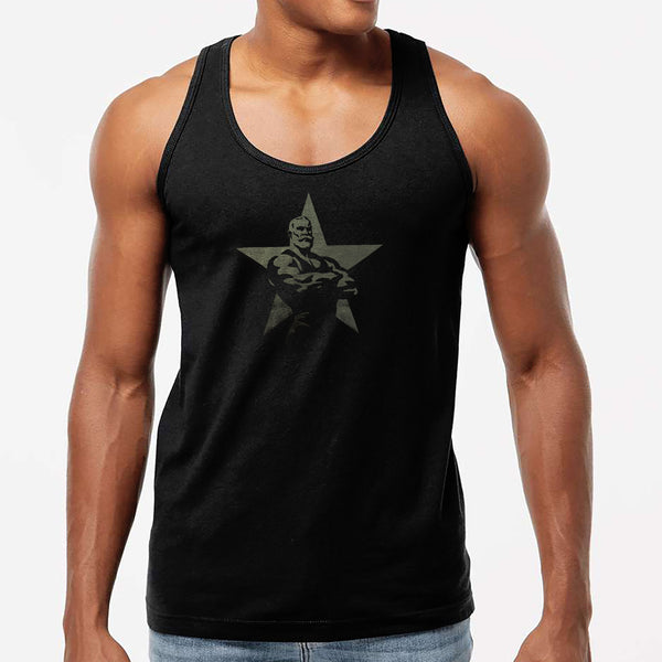 Star hand printed on black Tshirts and Tank Tops