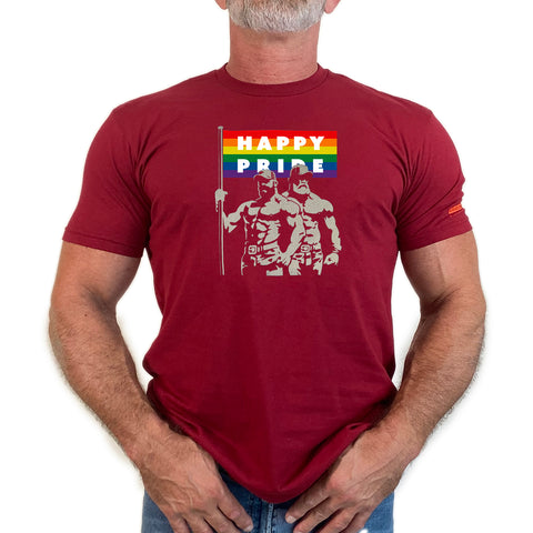 Gay Dudes "Happy Pride" T-shirt. (Colors)