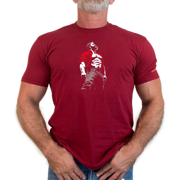 Lumberjack, hand printed T-shirt and Tank Top.