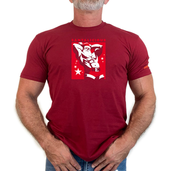 Santalicious, hand printed T-shirt and Tank Top.