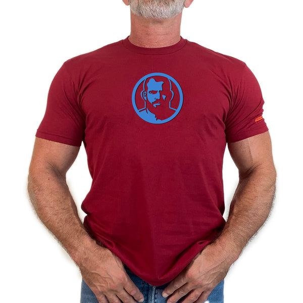 Icon, Rubber Patch on Wine Tshirt