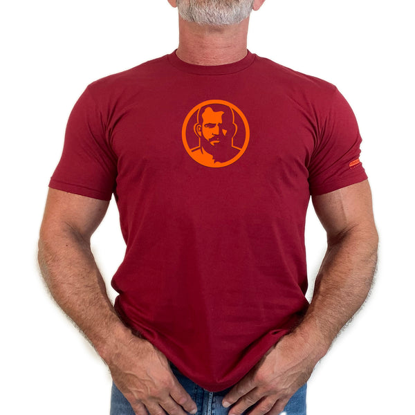 Icon, Rubber Patch on Wine Tshirt
