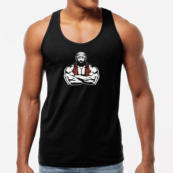 Big Lumberjack, hand printed T-shirt and Tank Top.