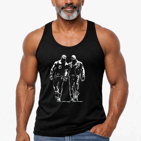 Two Men One Truth, hand printed T-shirt