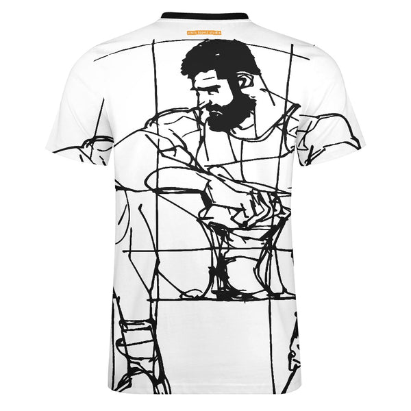 Man Study All over Printed Cotton T-shirt