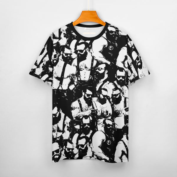 Bar Hopping, All Over Printed Cotton T-shirt