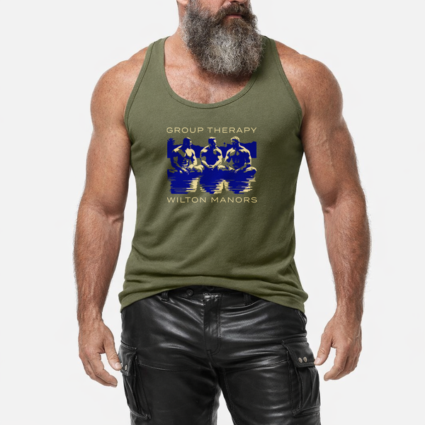 Group Therapy, hand printed Tshirt and Tank Top